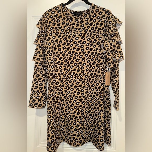 Simply Southern Dresses & Skirts - Simply Southern Leopard print Long Sleeve Dress Sz XL
